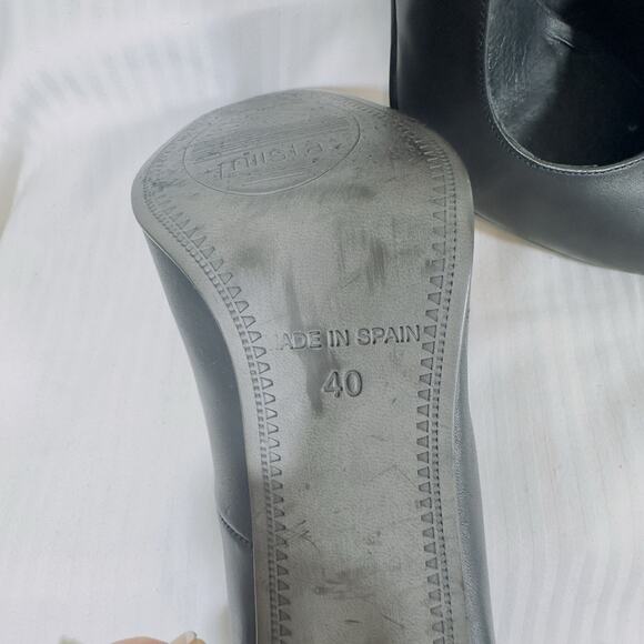 Miista Leather Black Pump Lucite Block Heel Modern Minimalist Size 40 EU (US 9) - Picture 13 of 14